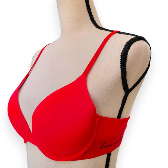 Victoria's Secret Pink Wear Everywhere Push Up Bra 34C EUC - Picture 5 of 13